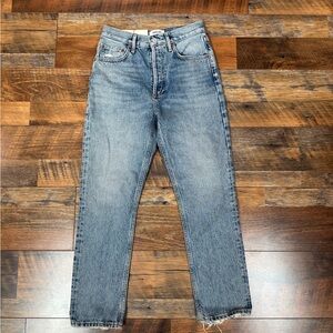 Agolde Riley High Rise Straight Crop Jeans